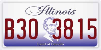 IL license plate B303815
