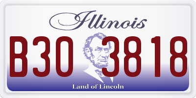 IL license plate B303818