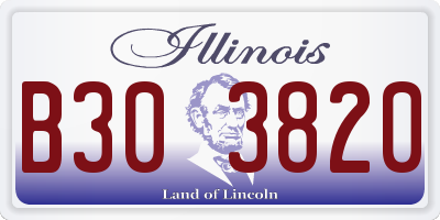 IL license plate B303820
