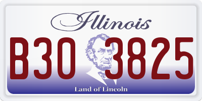 IL license plate B303825