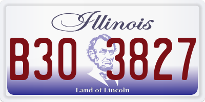 IL license plate B303827