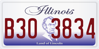 IL license plate B303834