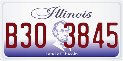 IL license plate B303845