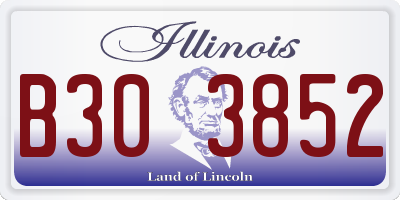 IL license plate B303852
