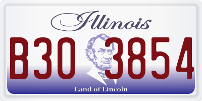 IL license plate B303854