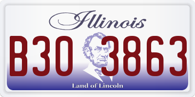 IL license plate B303863