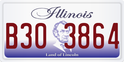 IL license plate B303864