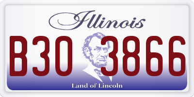 IL license plate B303866