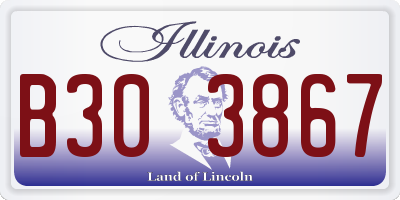 IL license plate B303867