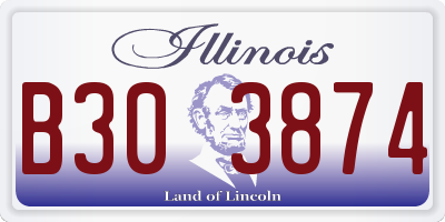 IL license plate B303874