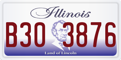 IL license plate B303876