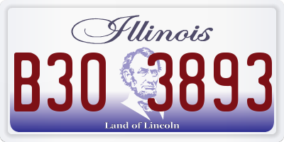 IL license plate B303893