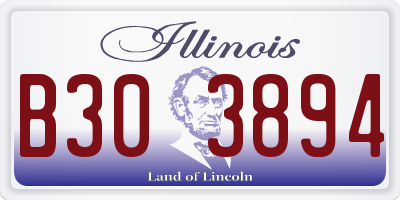 IL license plate B303894