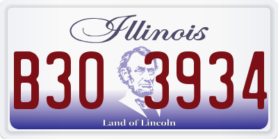IL license plate B303934