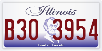 IL license plate B303954