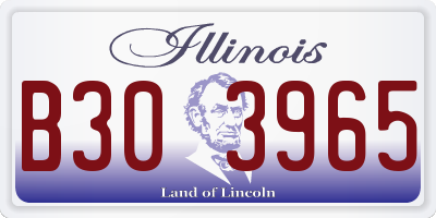 IL license plate B303965
