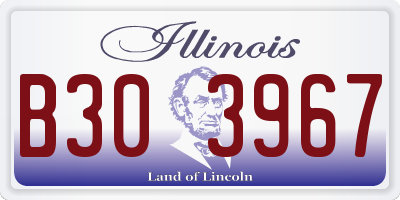 IL license plate B303967