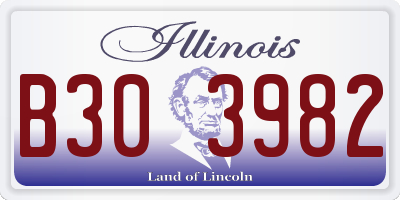 IL license plate B303982