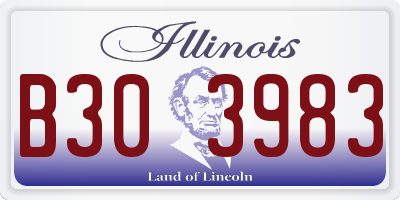 IL license plate B303983