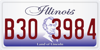 IL license plate B303984