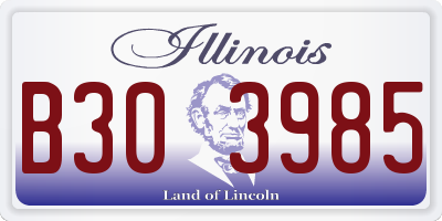 IL license plate B303985