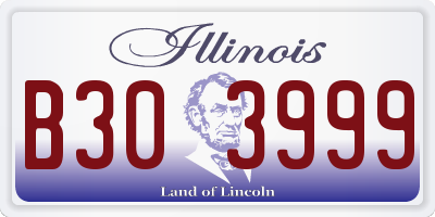 IL license plate B303999