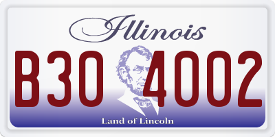 IL license plate B304002