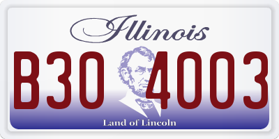 IL license plate B304003