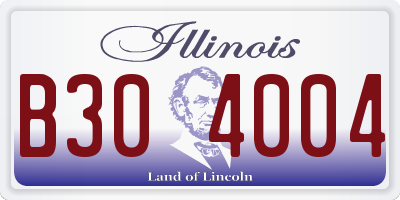 IL license plate B304004