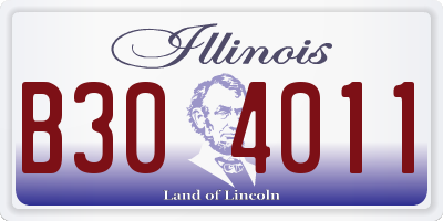 IL license plate B304011