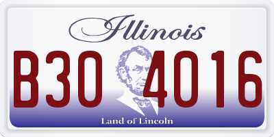 IL license plate B304016