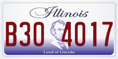 IL license plate B304017