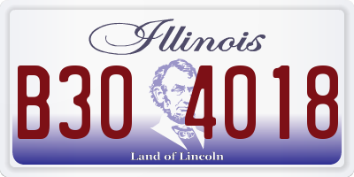IL license plate B304018