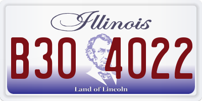 IL license plate B304022
