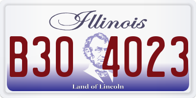 IL license plate B304023