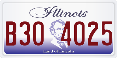 IL license plate B304025