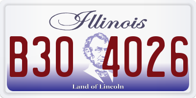 IL license plate B304026