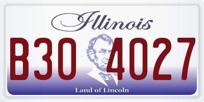 IL license plate B304027
