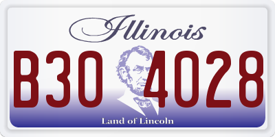 IL license plate B304028