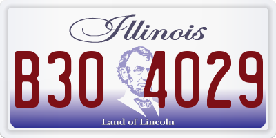 IL license plate B304029