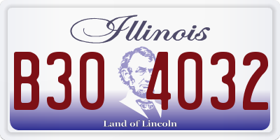 IL license plate B304032