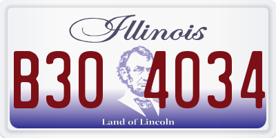 IL license plate B304034