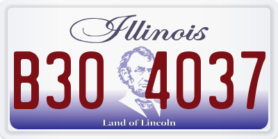 IL license plate B304037