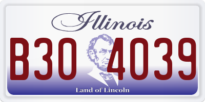IL license plate B304039