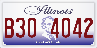 IL license plate B304042