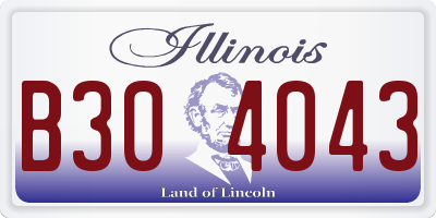 IL license plate B304043