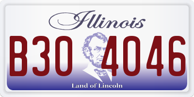 IL license plate B304046