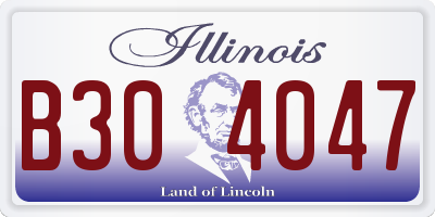 IL license plate B304047