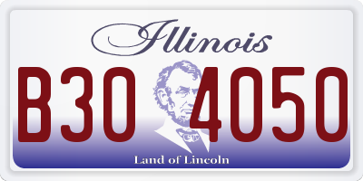 IL license plate B304050