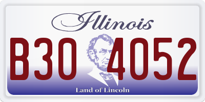 IL license plate B304052